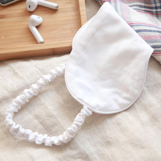100% Pure Linen Sleep Mask Blackout Eye Mask for Sleeping, Eye Cover with Adjustable Strap - Organic Cotton Core Linen Eyes Mask Breathable for Travel - Gift for Women Men (raw Hemp Color)