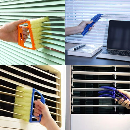 12-Piece Blind Cleaning and Dusting Tool Set, Including Blind Cleaning Brushes and dusting Brushes, Perfect for Cleaning Blinds, air conditioners, Fans, Tiles, Door and Window Tracks, and car Vents