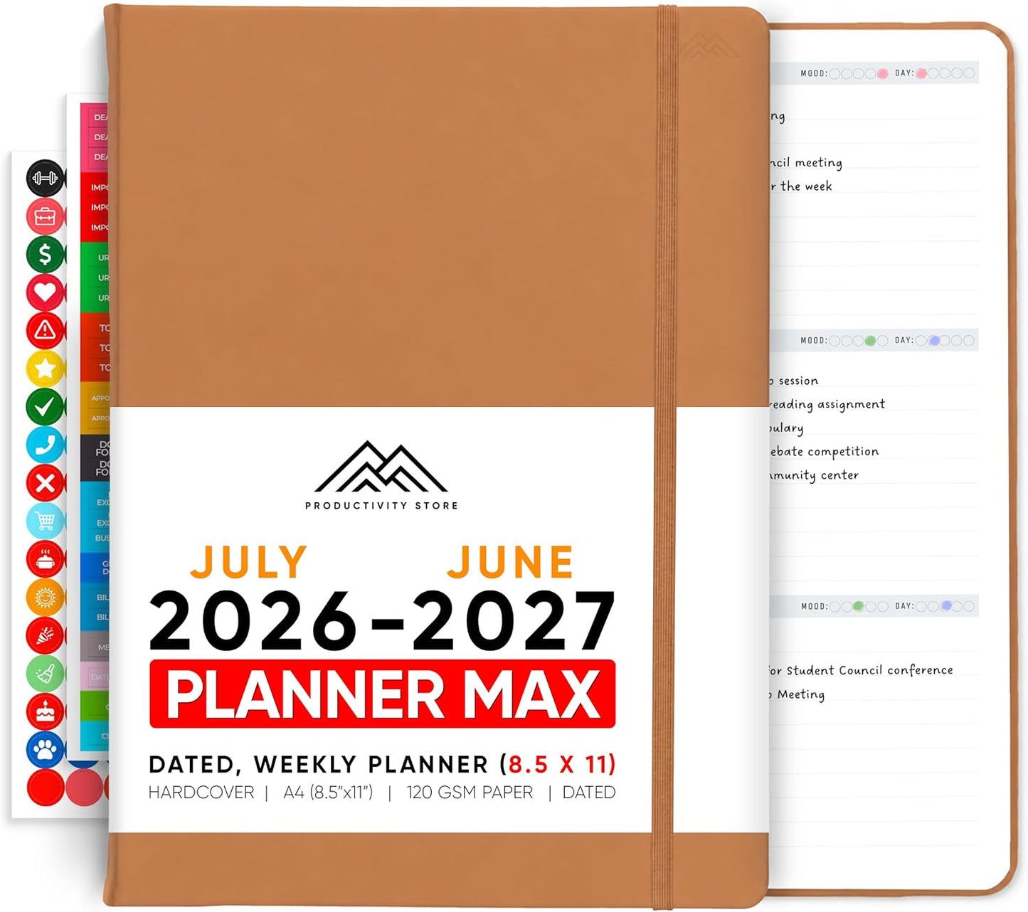 Dated, 2026 Planner, 5.8” x 8.3” - The #1 Productivity Planner to Achieve Your 2026 Goals - Planner 2026-2027 by PRODUCTIVITY STORE (A5, GREY)