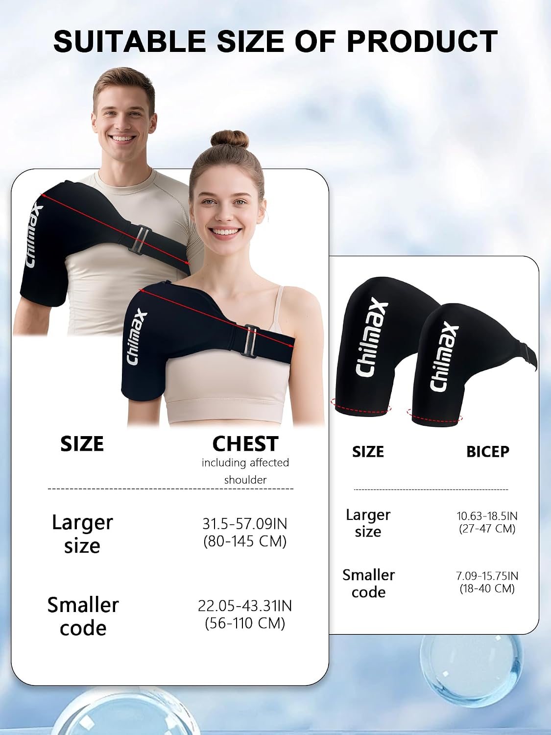 Shoulder Ice Pack for Rotator Cuff & Arm Cold Therapy Wrap,Reusable Hot Cooling Gel Brace Compression Sleeve for Pain Relief, Injuries Post-Surgery Recovery,Men & Women Gift (XLarge-Black)