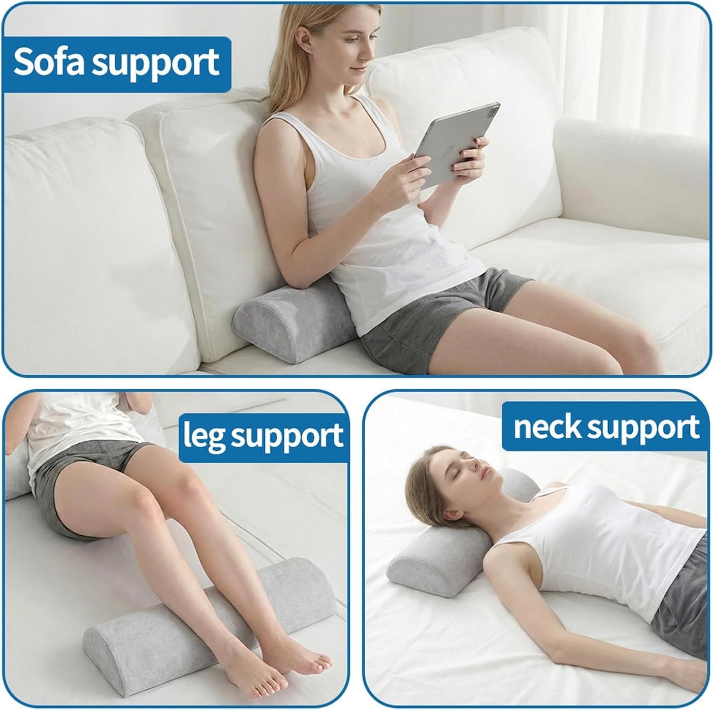 Sciatica Pain Relief Knee Back Sleeper Pillow Leg Wedge Pillows