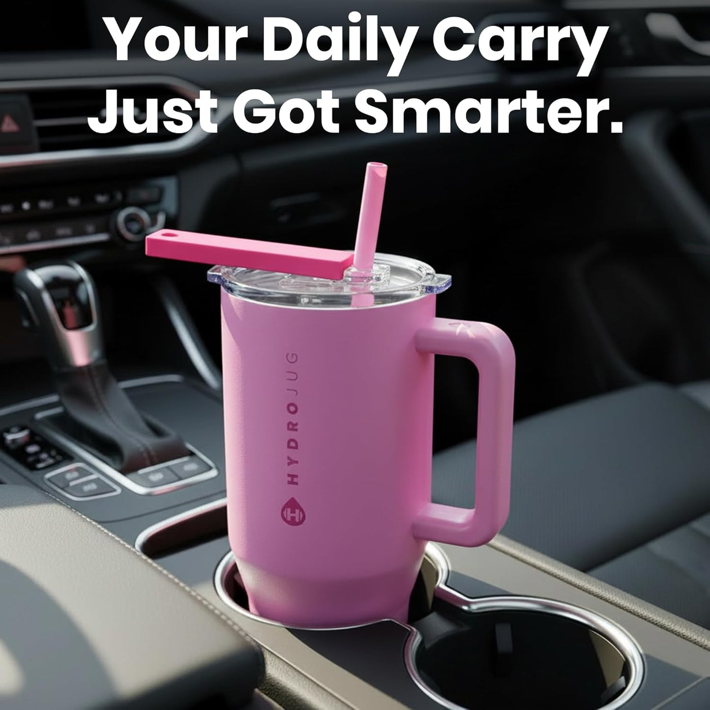 Easy Grip Bottle Cap Opener – Ergonomic Lid Turner for Stanley, Hydrojug, & Owala Tumblers – Easy Grip Assisted Bottle Opener for Weak Hands – 20oz, 32oz, 40oz - Hot Pink