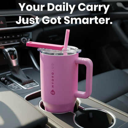 Easy Grip Bottle Cap Opener – Ergonomic Lid Turner for Stanley, Hydrojug, & Owala Tumblers – Easy Grip Assisted Bottle Opener for Weak Hands – 20oz, 32oz, 40oz - Hot Pink