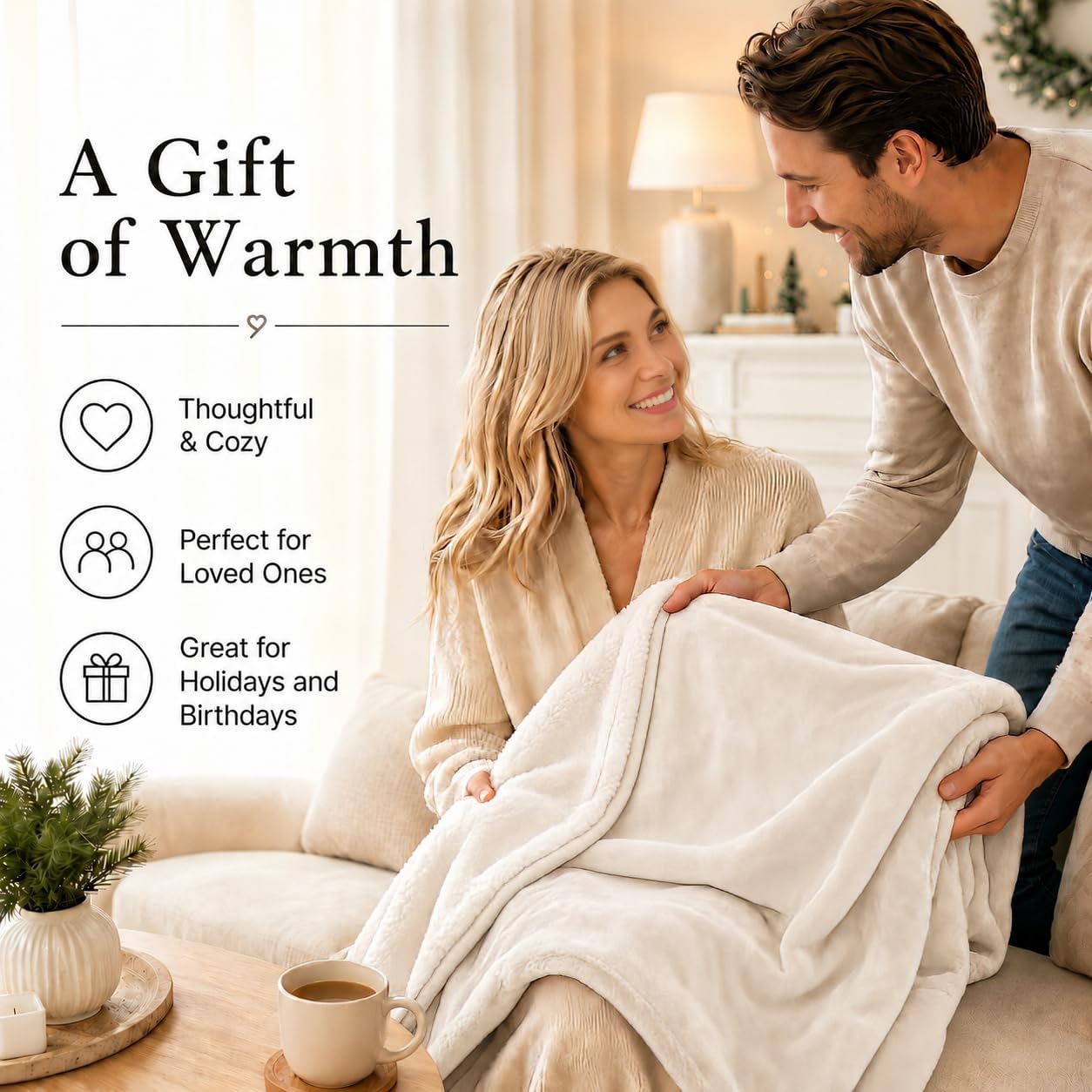 Electric Heated Blanket Full Size 72"x84" – Light Gray | ETL for Safe Overnight, 4 Heat Settings & 10H Auto Off, Dual-Sided Microplush Sherpa for Home Night, Machine washable