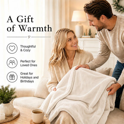 Electric Heated Blanket Full Size 72"x84" – Light Gray | ETL for Safe Overnight, 4 Heat Settings & 10H Auto Off, Dual-Sided Microplush Sherpa for Home Night, Machine washable