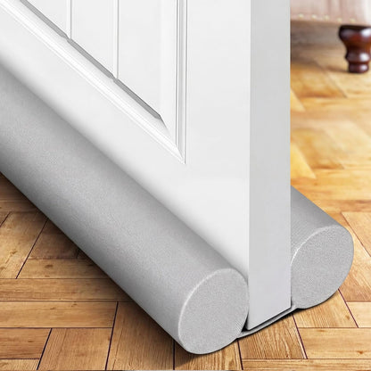Holikme Under Door Draft Stopper Door Seal Gap Filler Weather Stripping | 36 Inch Soundproofing Noise Blocker Window Breeze Adjustable Draft Blocker for Bottom of Door Stop Light, Air, Dust, Gray
