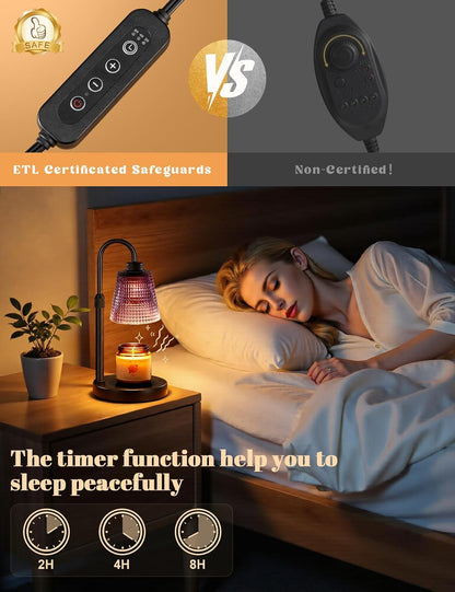 Candle Warmer Lamp with Timer Home Decor Birthday Gifts for Women
