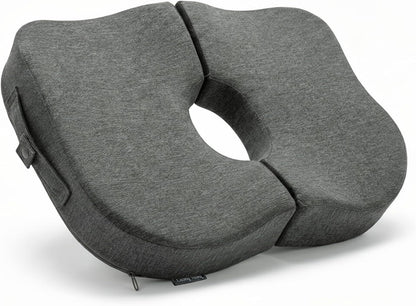 Cushy Tushy Premium Foldable Travel Seat Cushion - for Relief of Lower Back, Sciatic, Butt and Tailbone Pain - for Home & Office Use, Perfect for Travel or Driving - Coccyx Seat Cushion
