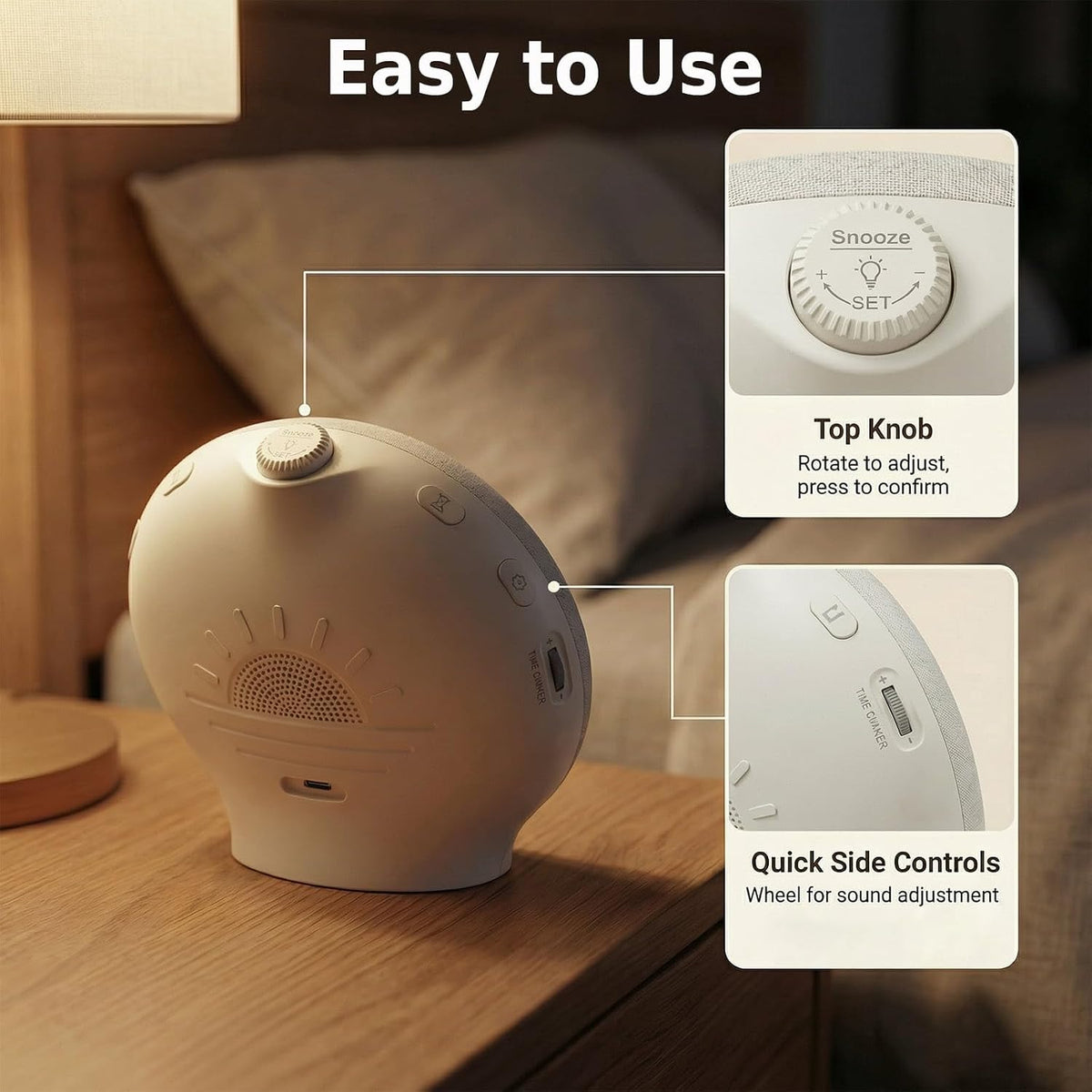 Sunrise Alarm Clock with Sound Machine, Natural Wake Up Light with Night Light, 30 Sleep Sounds, White Noise Machine Alarm Clocks for Bedrooms, Heavy Sleepers