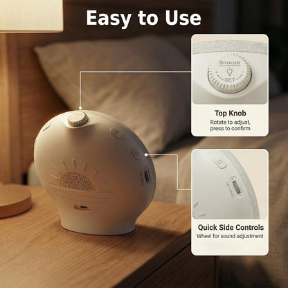 Sunrise Alarm Clock with Sound Machine, Natural Wake Up Light with Night Light, 30 Sleep Sounds, White Noise Machine Alarm Clocks for Bedrooms, Heavy Sleepers