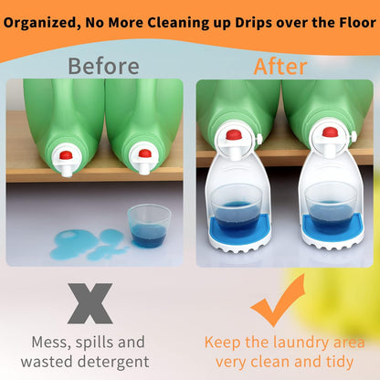 2 PCS Laundry Detergent Tray Fabric Softener Soap Holder Stand Container