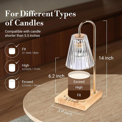 Marycele Candle Warmer Lamp with Timer, Vintage Home Decor, Gifts for Women