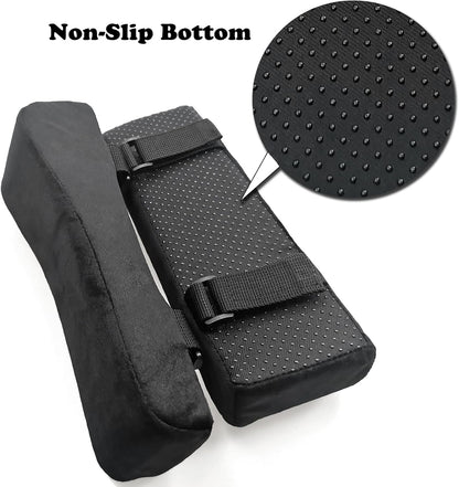 Easy-You Office Chair Armrest Covers, Set of 2 Comfortable Armrest Elbow Pillow (2 Black Armrest Pillow)