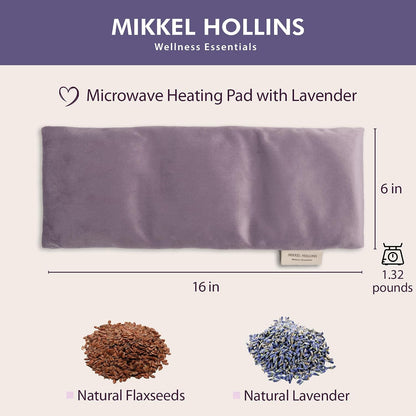 Microwavable Heating Pad with Lavender & Flaxseed, Hot & Cold Therapy, Heat Pad for Back, Neck, Shoulder, Knee, Leg & Menstrual Cramp Relief, Washable Cover, Mini Lavender Bag Gift, One Size Fits All