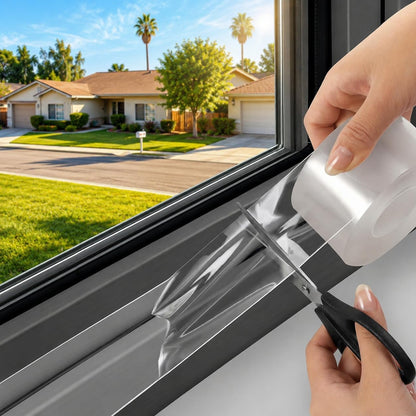 49 Feet Clear Weather Stripping Door Seal, Draft Seal Tape for Doors, Silicone Draft Seal Insulation Tape Strip, Under Door Seal Strip for Window and Door Bottom 3 Rolls Total 49ft (Width 35mm)
