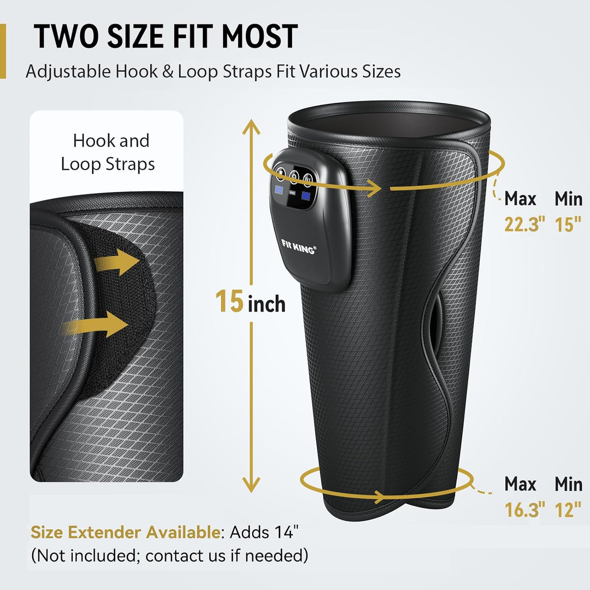 FIT KING Cordless Calf Compression Massager for Circulation and Pain Relief