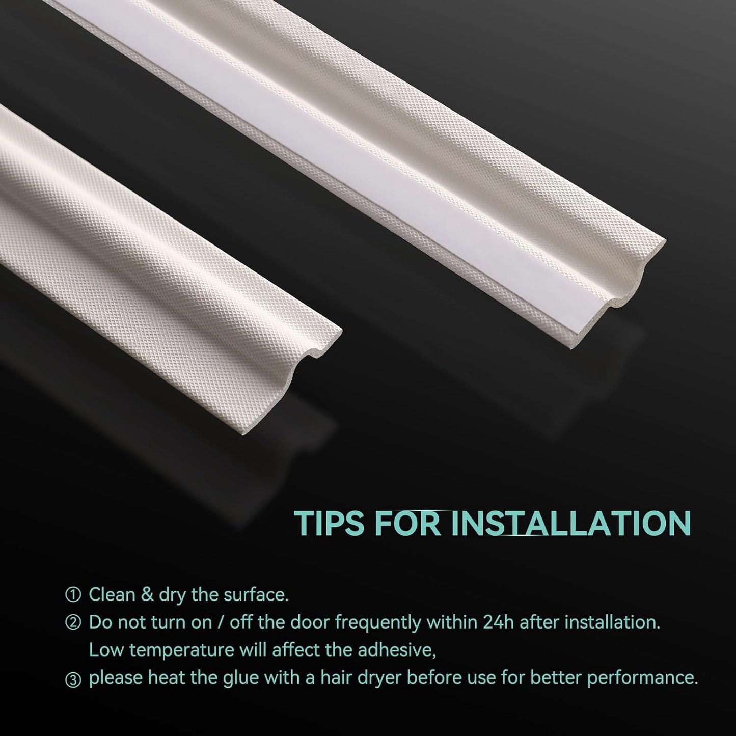 MOPMS Draft Stopper Sweep, Door Weatherproofing Stripping, Window Seal Strip Self-adhisive Soundproof Cuttable Weather Length 32.8 Ft (5 Pcs x 6.56 Ft), Grey