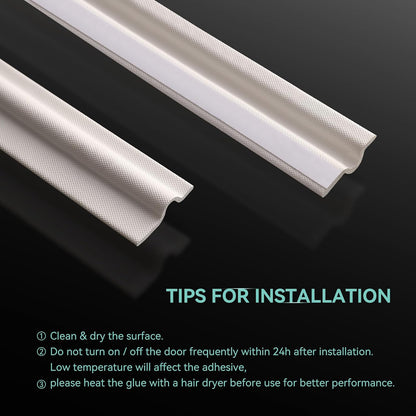 MOPMS Draft Stopper Sweep, Door Weatherproofing Stripping, Window Seal Strip Self-adhisive Soundproof Cuttable Weather Length 32.8 Ft (5 Pcs x 6.56 Ft), Grey