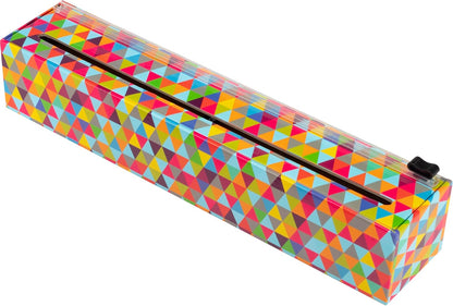 Chicwrap Veggies Refillable Plastic Wrap Dispenser - Includes One 12" x 250' Roll of Professional Grade Plastic Wrap - BPA Free and Kosher Certified - Reusable Dispenser w/Slide Cutter | Reusable Plastic Wrap Dispenser with Four Non-Slip Rubber Feet and