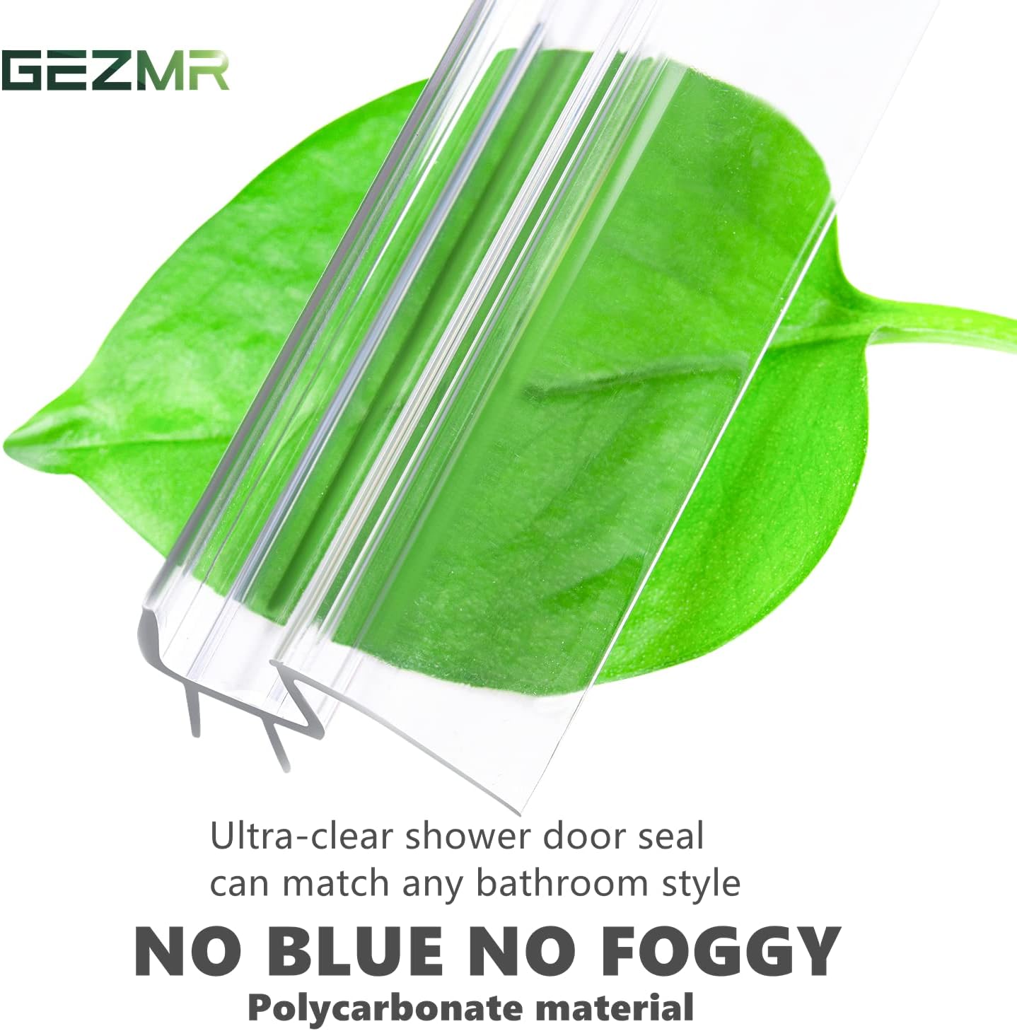 2-Pack Frameless Shower Door Bottom Seal (1/4'' X 39'') Clear Glass Shower Door Sweep Strip can Covers up to 23mm Gap - Stop Leaks