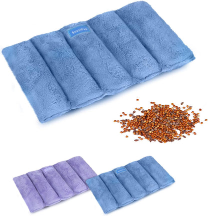 SuzziPad Heating Pad Microwavable, 6.5x12” Reusable Heat Pads for Discomfort Reduction, Moist Heated Pack, Muscle Ache, Soothing Back, Neck and Shoulder Fatigue, Warmer Hot Packs (Purple)