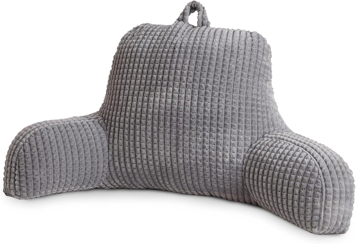 A Nice Night Darkgrey 17" Bed Wedge Pillows with Arms for Sitting