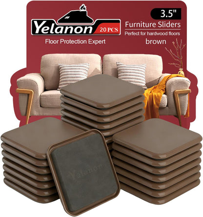 Furniture Sliders for Carpet – 8 Pcs 9.5" Beige Movers | Durable sliders for furniture on carpet. Easy moving pads glide over rug. Long-lasting for heavy furniture. Protects floors.