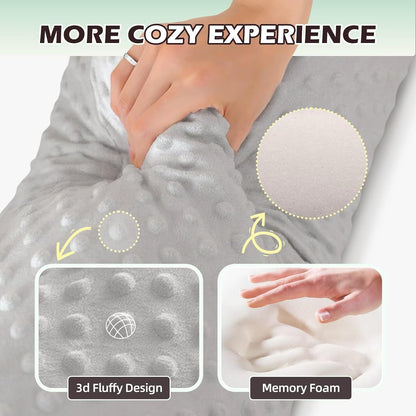 Cervical Neck Roll Pillow for Girl Bed Decoration Blush Pink 24in
