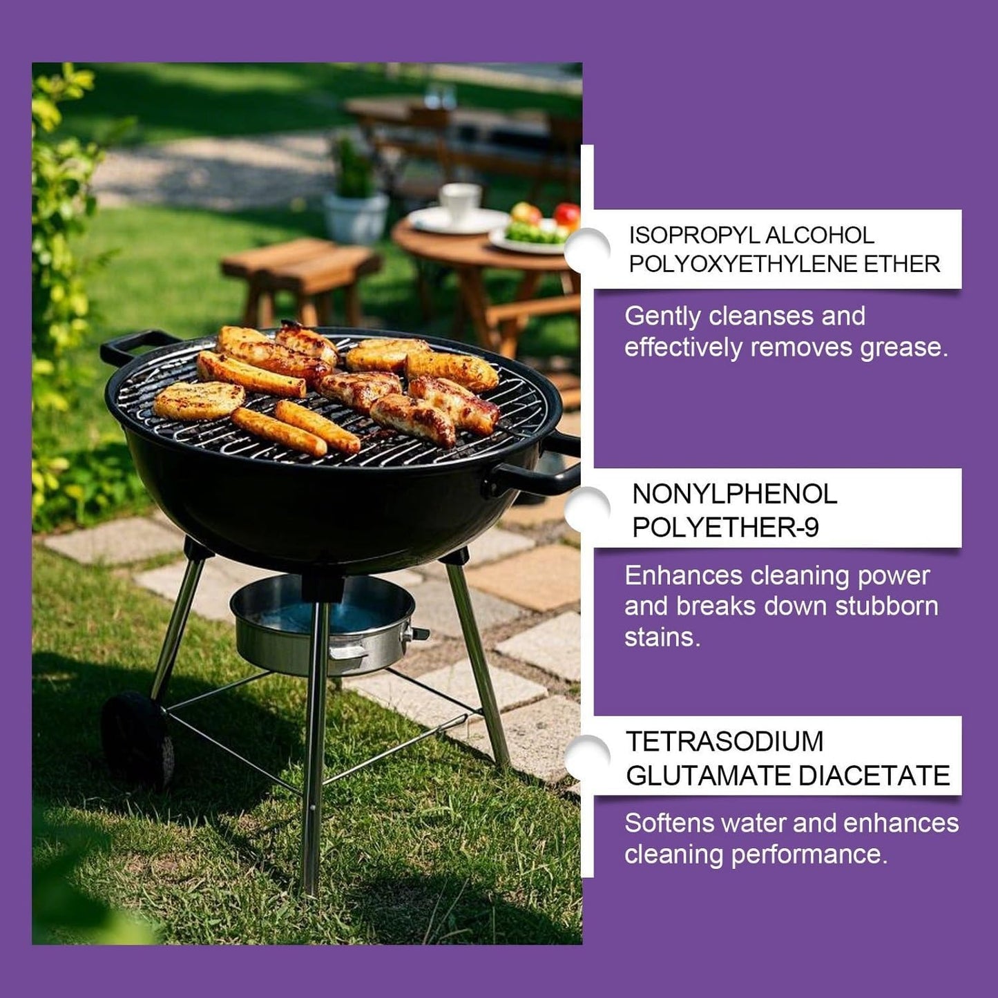 2Pcs Fast Acting Heavy Duty Grill Degreaser Spray, Heavy Duty BBQ Grill Degreaser, Outdoor Grills Cleaner, For Kitchen Grates and Racks