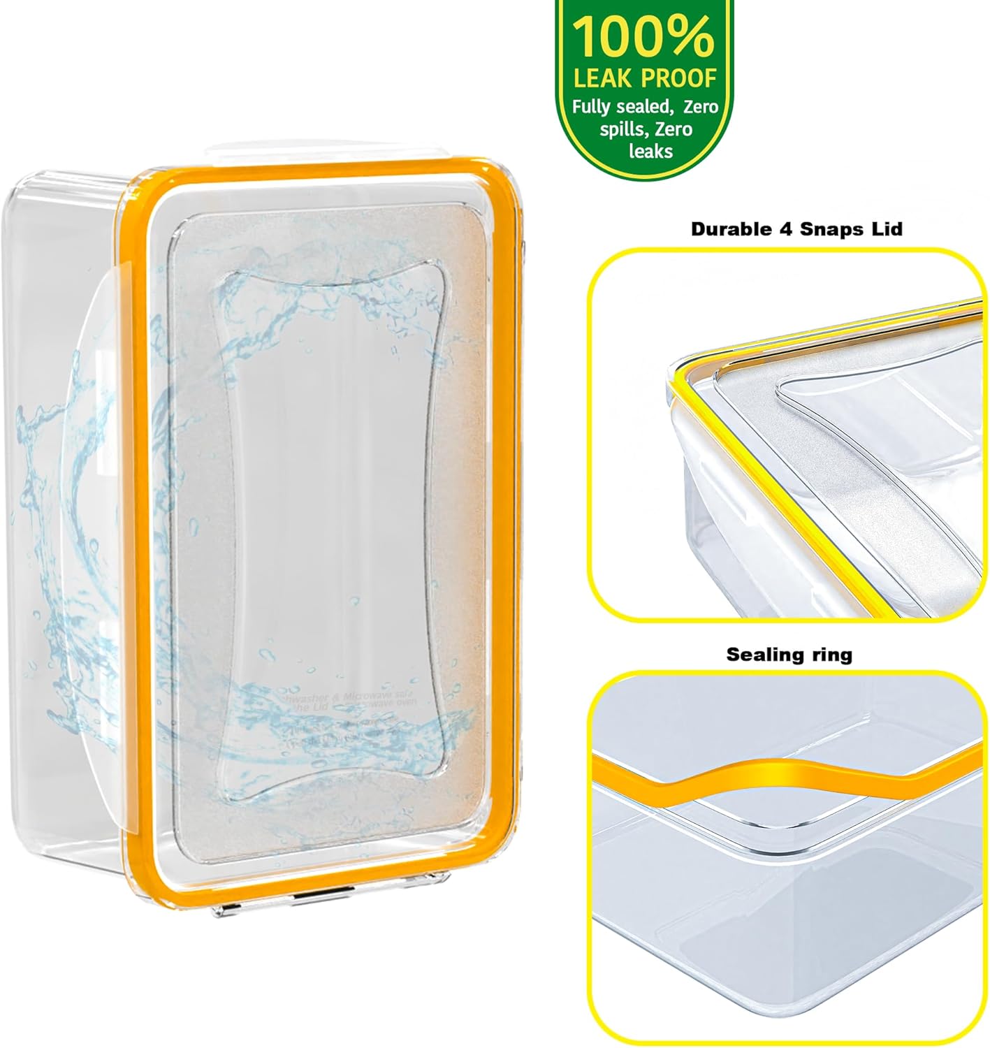 5 Pack Large Fruit Storage Containers for Fridge with Removable Colander | Plastic Food Storage Containers with Lids Airtight-Leak Proof Refrigerator Organizers and Storage of Vegetable