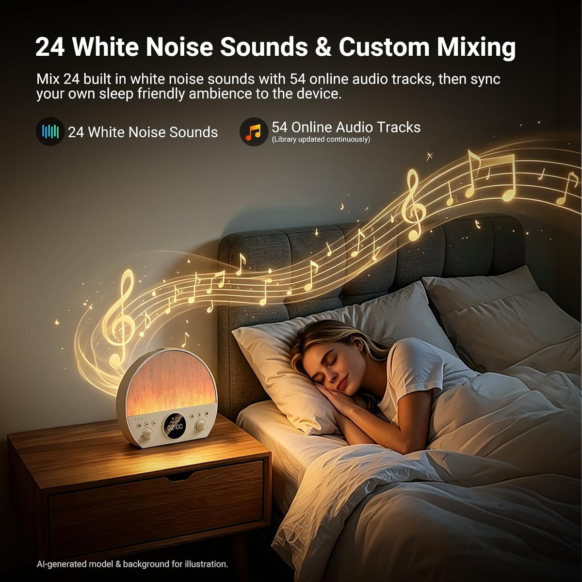 NEEWER NF03 Sunrise Alarm Clock Smart Wake Up Light, AI App Control, Timer