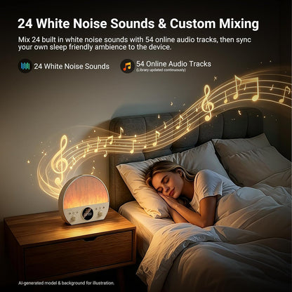 NEEWER NF03 Sunrise Alarm Clock Smart Wake Up Light, AI App Control, Timer