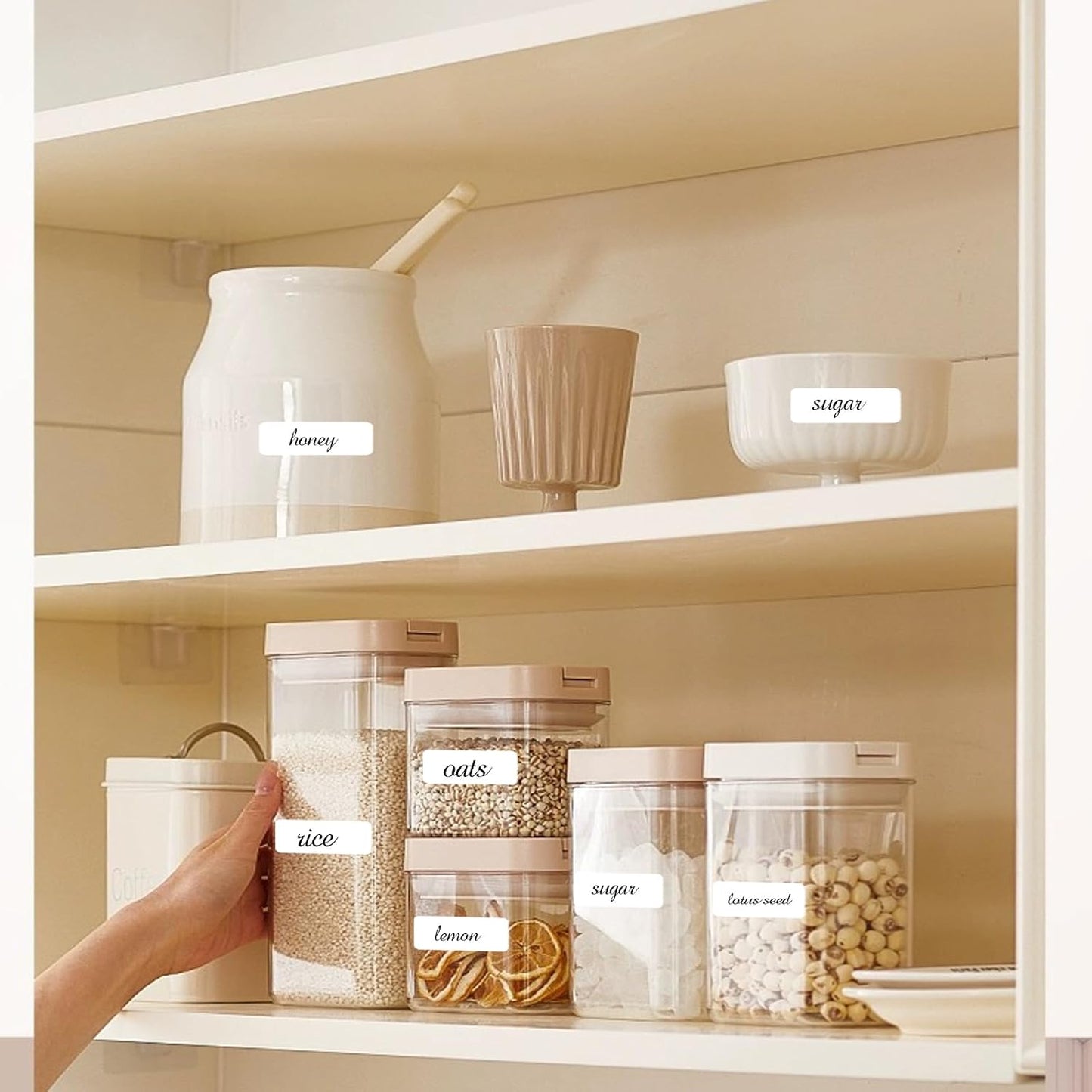 Removable Freezer Labels Stickers, 1 x 3 Inch Blank Removable Freezer Labels Food Storage Stickers, Date Label Waterproof Oil Resistant Easy Clean No Residue- 250 Sheets