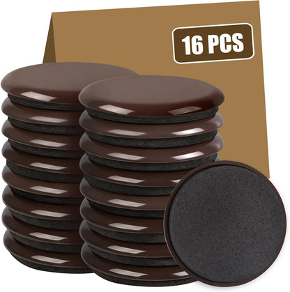 10PCS Furniture Sliders, 3 1/2" Furniture Sliders for Hardwood Floors, Reusable for Carpet, Heavy Duty Furniture Movers Sliders, Carpet, Floor Protectors (Beige)