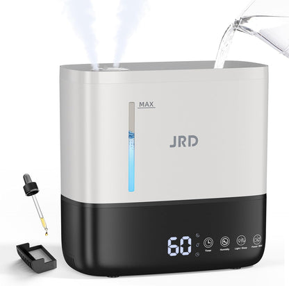 JRD Humidifiers 4L for Bedroom, Cool Mist Humidifier for Large Room, 40H Runtime, Night Light, 360° Nozzlefor Home, Office, Baby Nursery, Plants