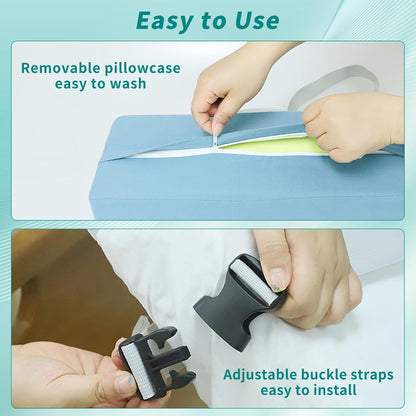 Neck Stabilizer Head Positioning Pillow for Bedridden Patients and Elderly – Adjustable Pillow for High-back Wheelchair and Hospital Bed, Support Medical Head Positioner (Upgraded with Neck Support)