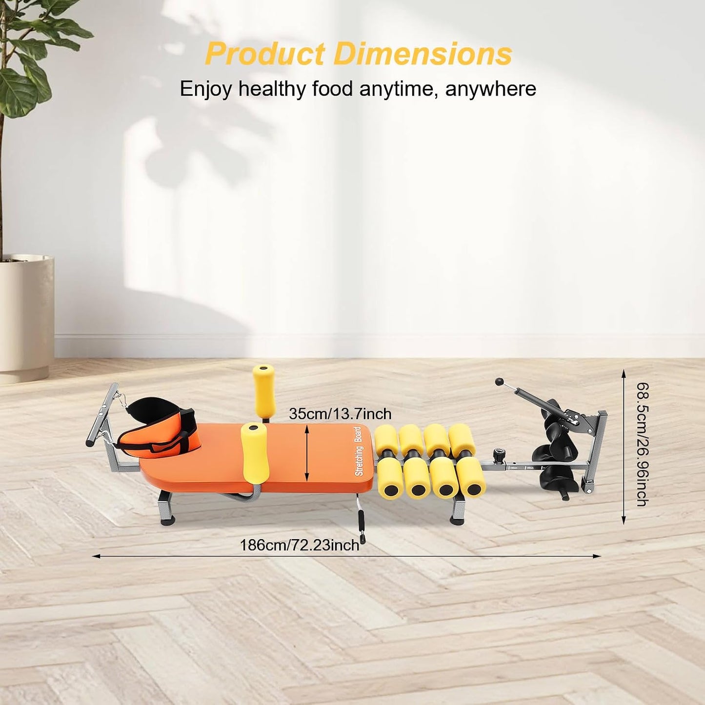 Training Bench, Back Stretch Bench Neck Stretcher Back and Neck Decompression Inline Back Stretcher Work Out Bench for Tension Relief for Home, Office, Gym 286.6 Lbs Weight Capacity