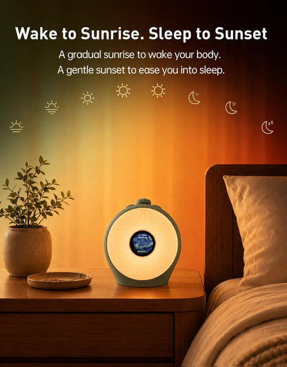Dekala Sunrise Alarm Clock with Pulse Wake, 7-Day Programmable 4 Loud Alarm