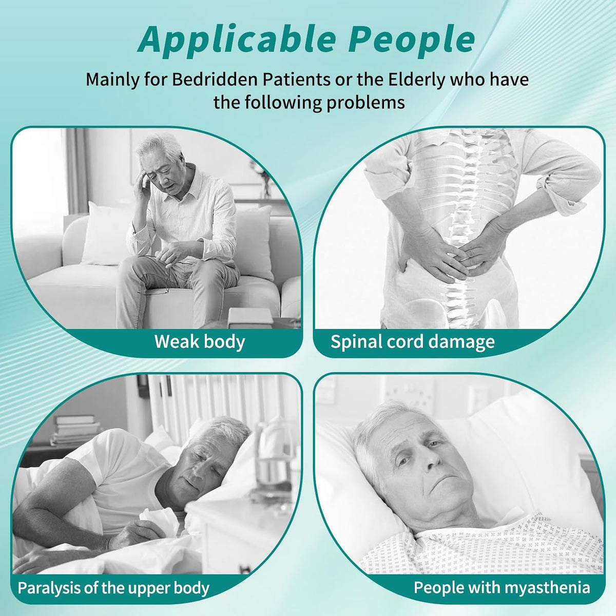 Neck Stabilizer Head Positioning Pillow for Bedridden Patients and Elderly – Adjustable Pillow for High-back Wheelchair and Hospital Bed, Support Medical Head Positioner (Upgraded with Neck Support)