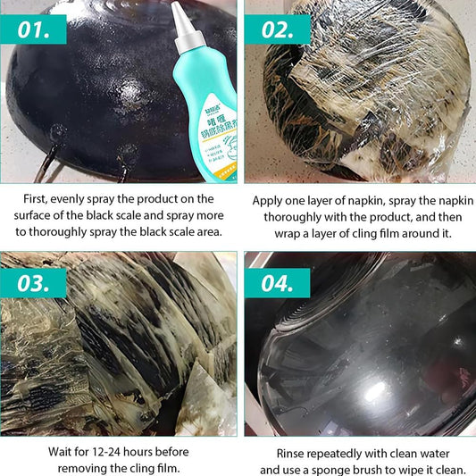 Magic Gel Cleaner for Pots and Pans - 150g Stainless Steel and Black Pot Bottom Cleaning Gel - Professional Grade Cookware Cleaner for Stubborn Stains and Burnt Residue Removal (1Pc)