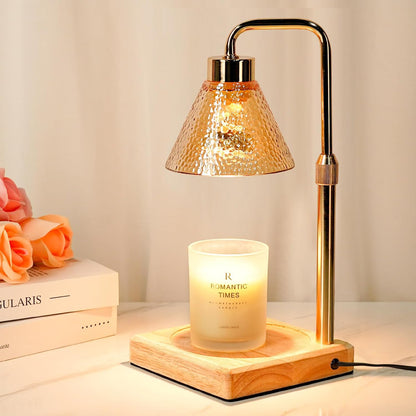 Modern Candle Warmer Lamp with Timer, Dimmable Candle Lamp Warmer, Mothers Day Birthday Gifts for Women Men, Black Candle Warmer, Adjustable Candle Light Warmer, Cozy Living Room Bedroom Home Decor