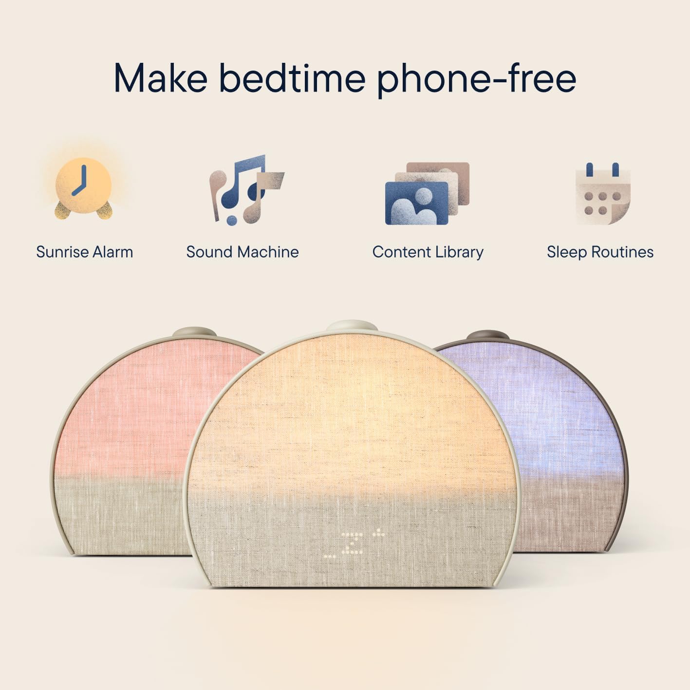 Hatch Restore 3 | Sunrise Alarm Clock, Smart Light, Sleep Audio (Putty) | White Noise Machine & Sunrise Alarm Light, 80+ Sleep Sounds, Screen-Free Bedtime Routine with Meditations via Hatch Sleep App