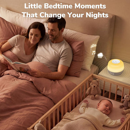 Mewaii White Noise Sound Machine Baby, 34 Sounds, Sunrise Alarm Clock
