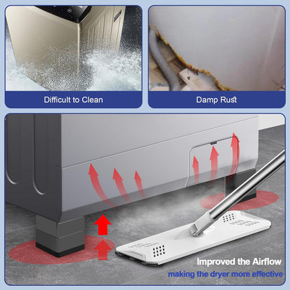 4Pcs Anti Vibration Pads for Washing Machine, Reduce Washer Dryer Moving | Washer and Dryer Pedestals,Prevents Noise Vibration Transfer, Antivibration Stabilizer Support Feet (Increase1.8in)