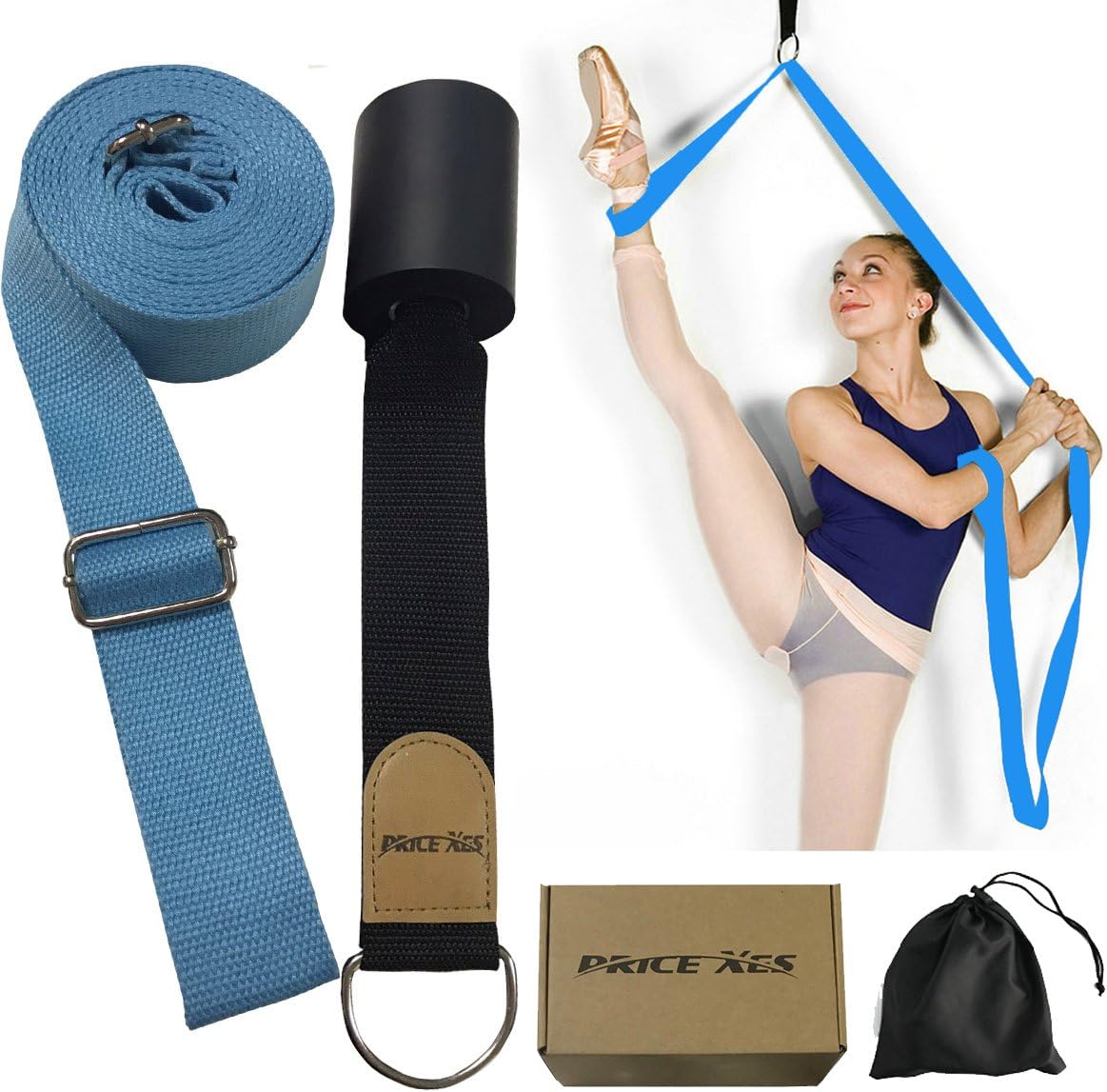 Adjustable Leg Stretcher Lengthen Ballet Stretch Band - Easy Install on Door Flexibility Stretching Leg Strap Great Cheer Dance Gymnastics Trainer Stretching Equipment Taekwondo Training
