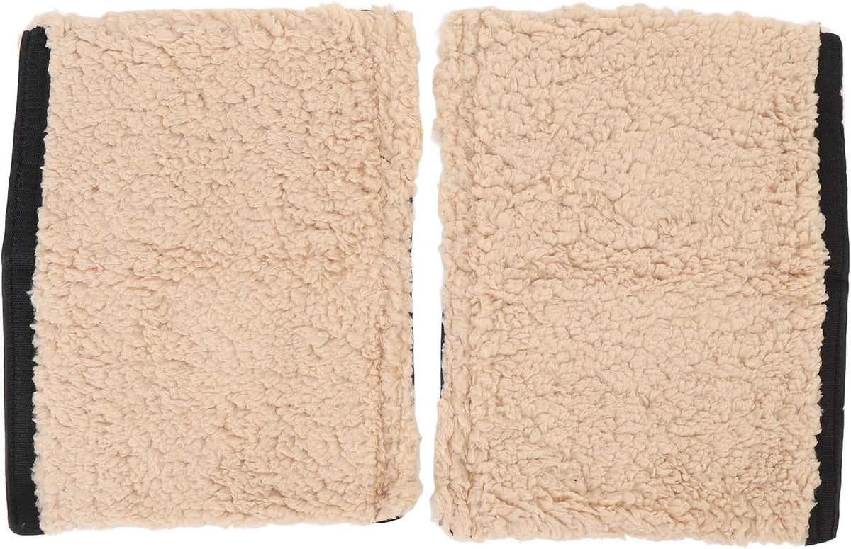 Brrnoo Sheepskin Chair Armrest Pad, Fleece Armrest Cushion for Chairs, Enhanced Comfort and Skin Protection Armrest Protector for Home or Office Use Fits Most Chairs (Grey)