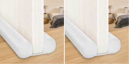 MAXTID Large Door Draft Stopper 30 Inch for Small Bedroom, Fits 1.7" Gaps | Small Size Bedroom Door, Fits 0.5 to 1.7" Gaps, White Under Door Draft Blocker, Seal Gap, Draft Guard for Bottom of Doors
