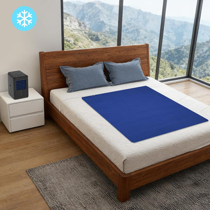 Water Cooling Mattress Pad, Bed Cooling System Negative Ion Technology | Portable Bed Chiller, 4 Fan Speed Settings & Dual Control Methods, Full Mattress Cooling Pad for Hot Sleepers (63x55in)