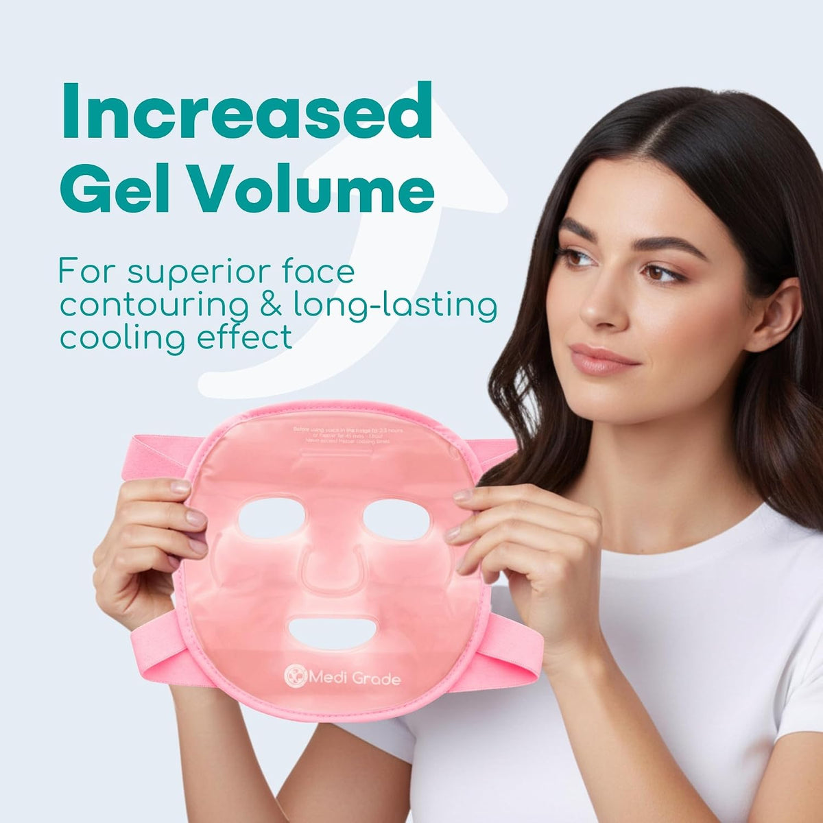 Medi Grade Face Ice Pack and Cooling Eye Mask Set, ChillGel Gel Mask, Green