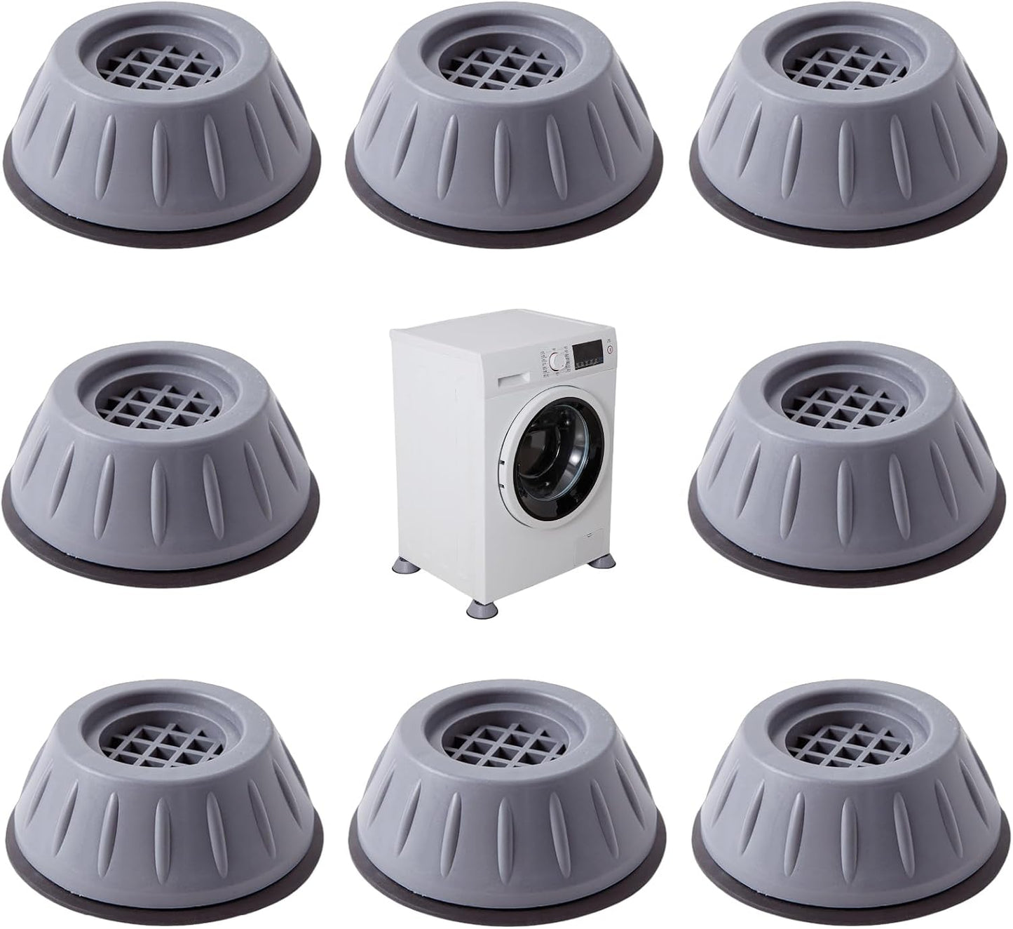 Anti-Vibration Washing Machine Feet,Floor Protector for Appliance&Furniture | 8PCS set,Anti Slip,Noise Reduction